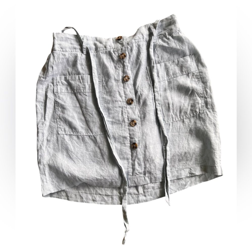 Light Blue Linen Skirt JNY
